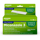 Basic Care Miconazole 3-Day Yeast Infection Treatment, 3 count (alternative to Monistat 3)
